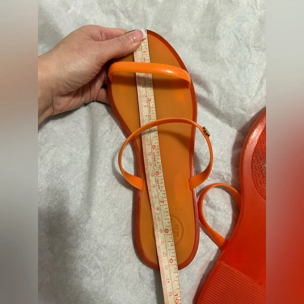 Tory Burch  Women's orange jelly sandals - Picture 8 of 10